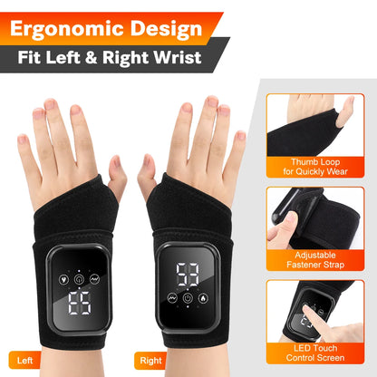 Electric Wrist Massager with Hot Compress