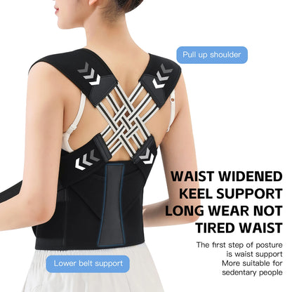 Black Posture Corrector Brace