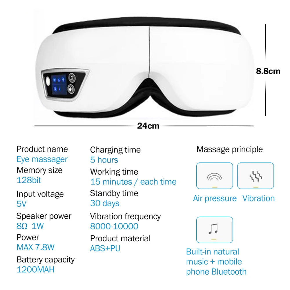 6D Smart Bluetooth Eye Massager