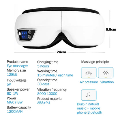 6D Smart Bluetooth Eye Massager